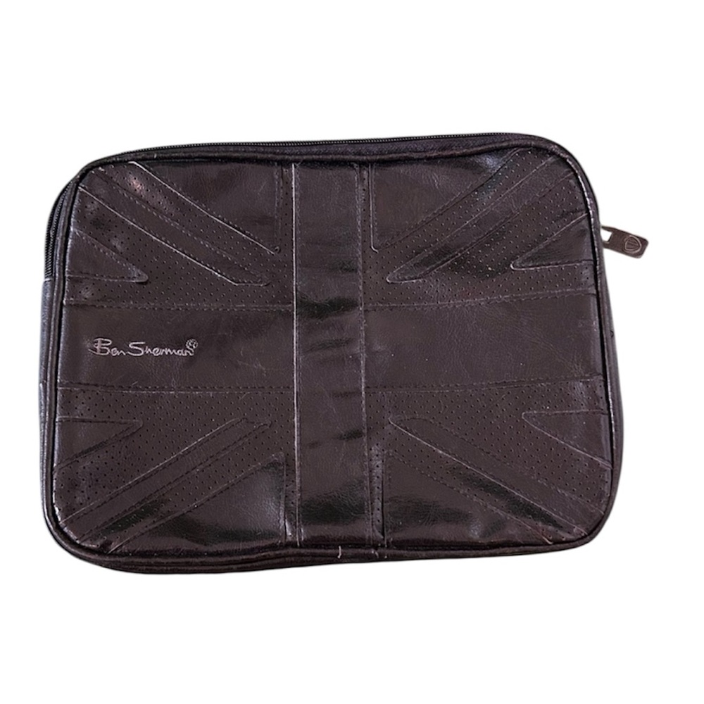 Ben Sherman Union Jack Black Tablet Bag Rare